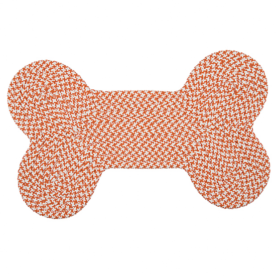 Colonial Mills Dog Bone Rug Dog Bone Houndstooth Bright Orange Dog Bone