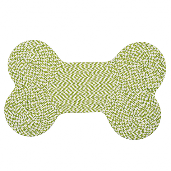 Colonial Mills Dog Bone Rug Dog Bone Houndstooth Bright Lime Dog Bone