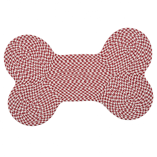 Colonial Mills Dog Bone Rug Dog Bone Houndstooth Bright Sangria Dog Bone