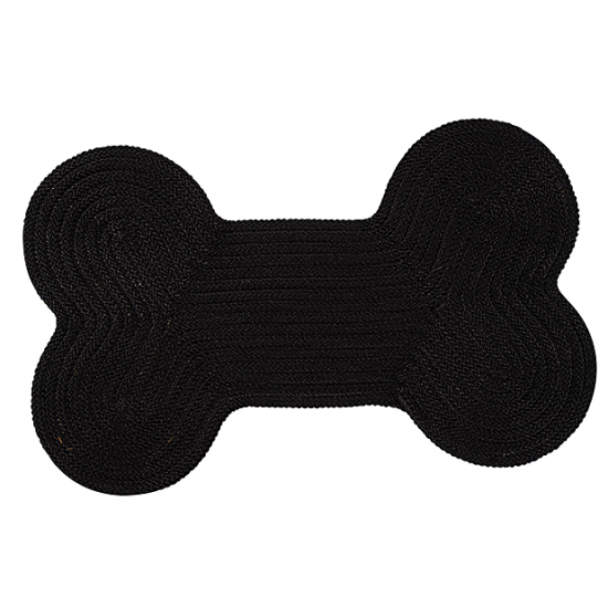 Colonial Mills Dog Bone Rug Dog Bone Solid Black Dog Bone