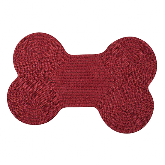 Colonial Mills Dog Bone Rug Dog Bone Solid Red Dog Bone