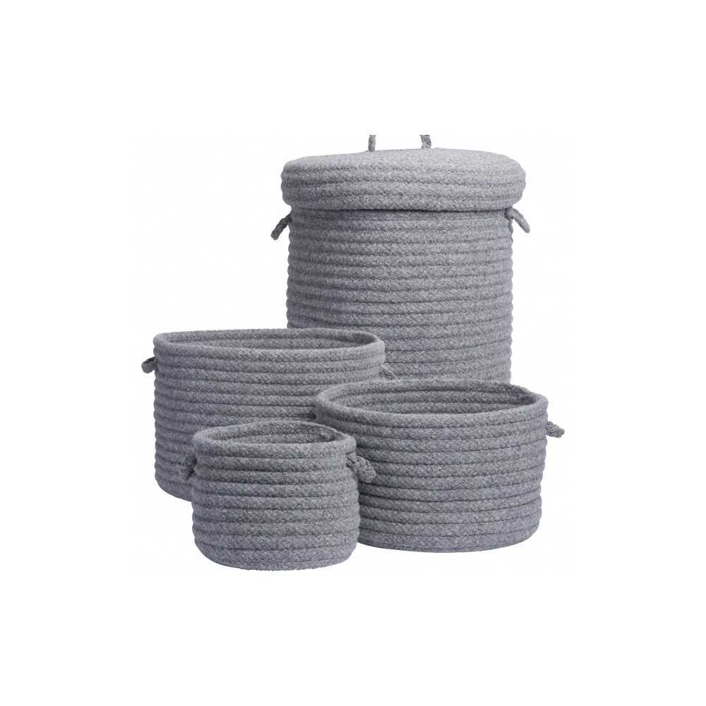 Colonial Mills Basket Dre Braided Wool Light Grey Round Colonial Mills Basket Dre Braided Wool Light Grey Round