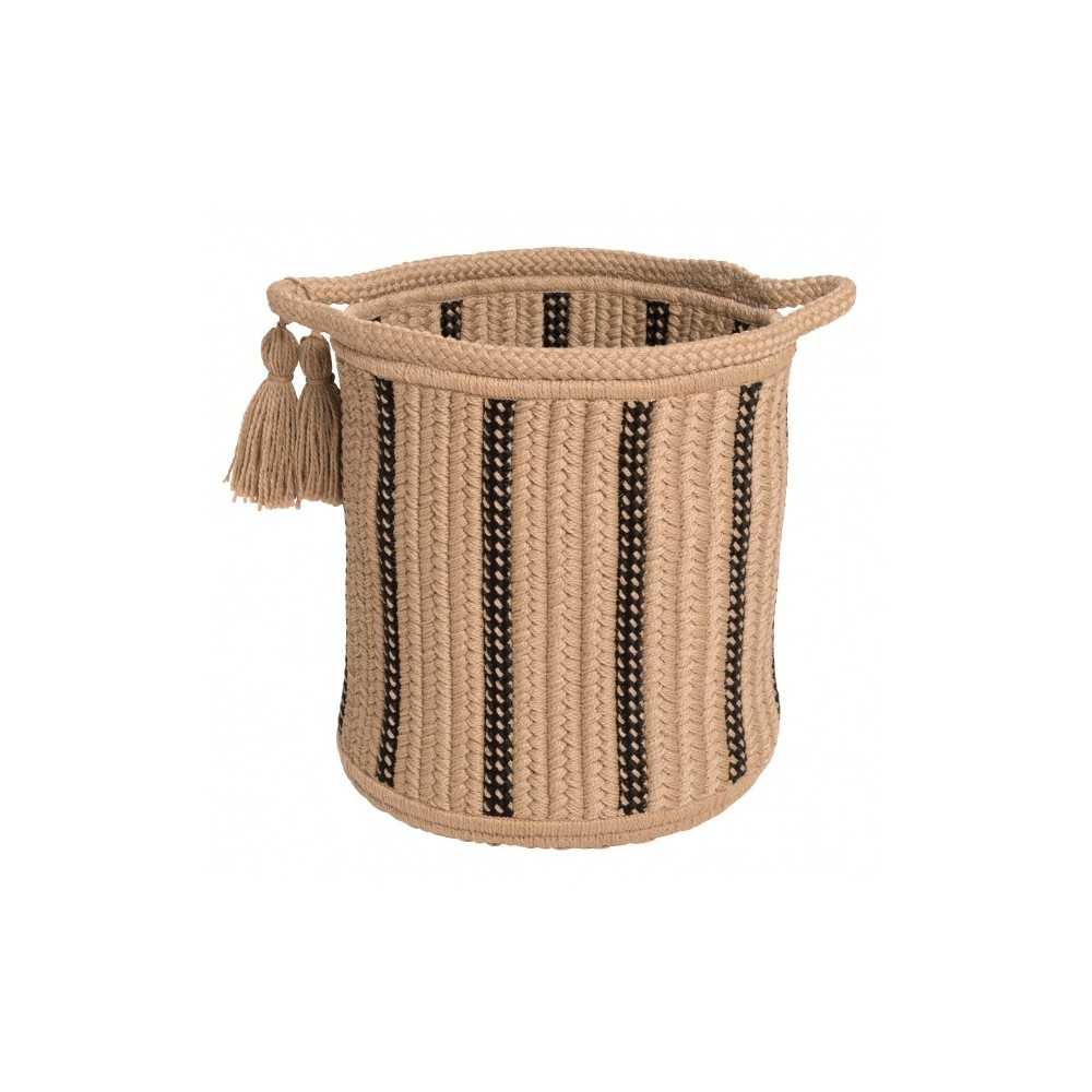 Colonial Mills Basket Dublin Basket Taupe & Black Round