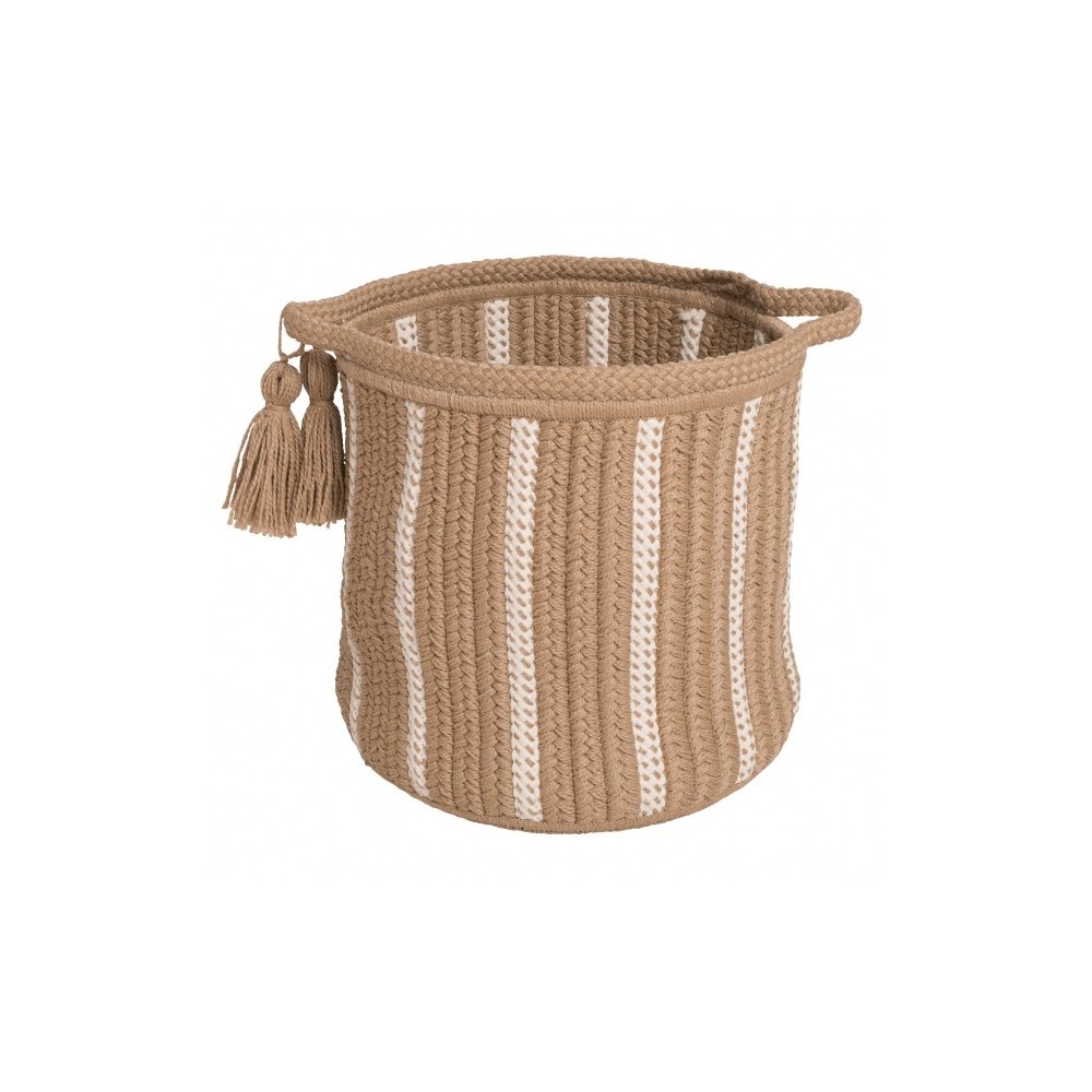 Colonial Mills Basket Dublin Basket Taupe & White Round