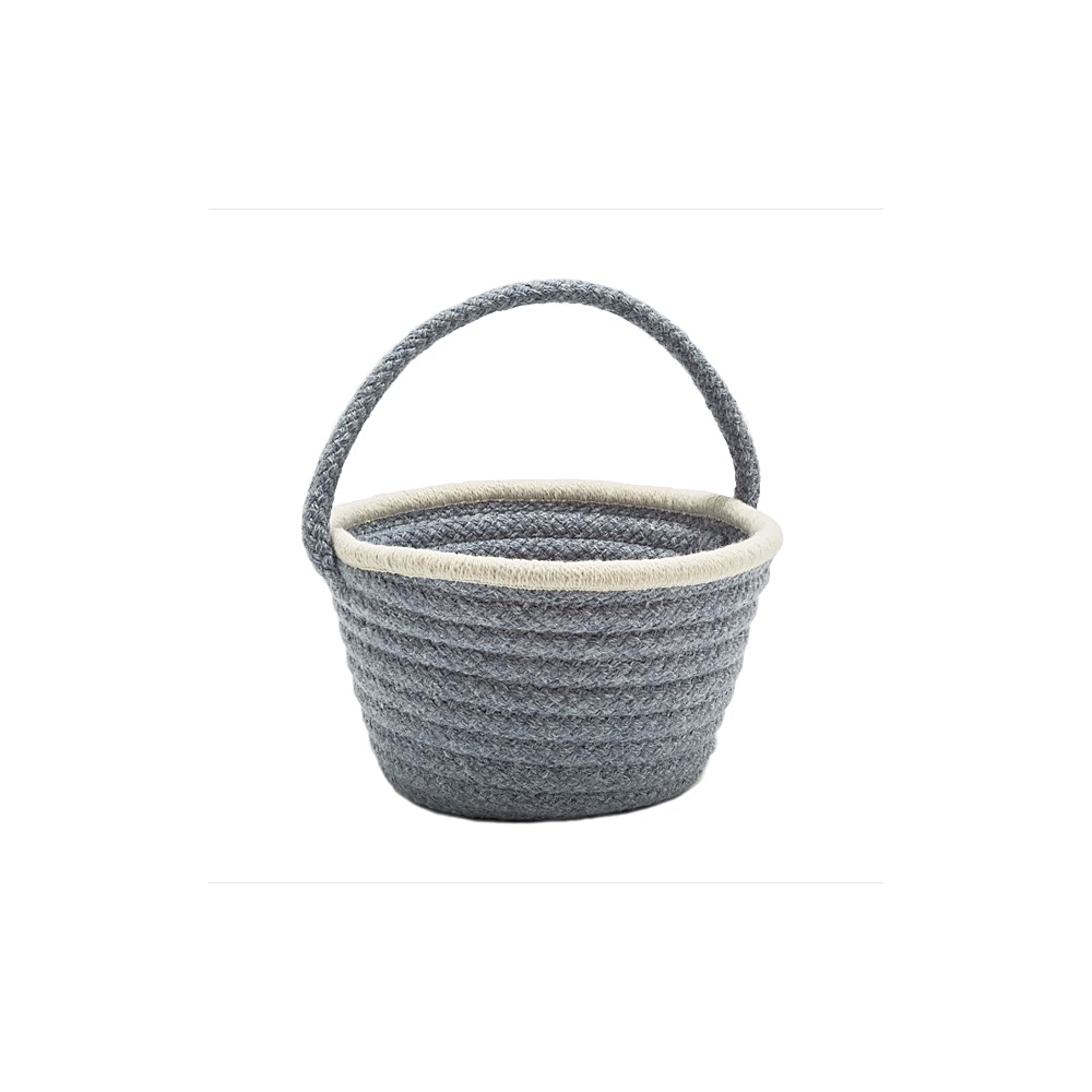 Colonial Mills Basket Easter Pastel Wool Basket Denim Round