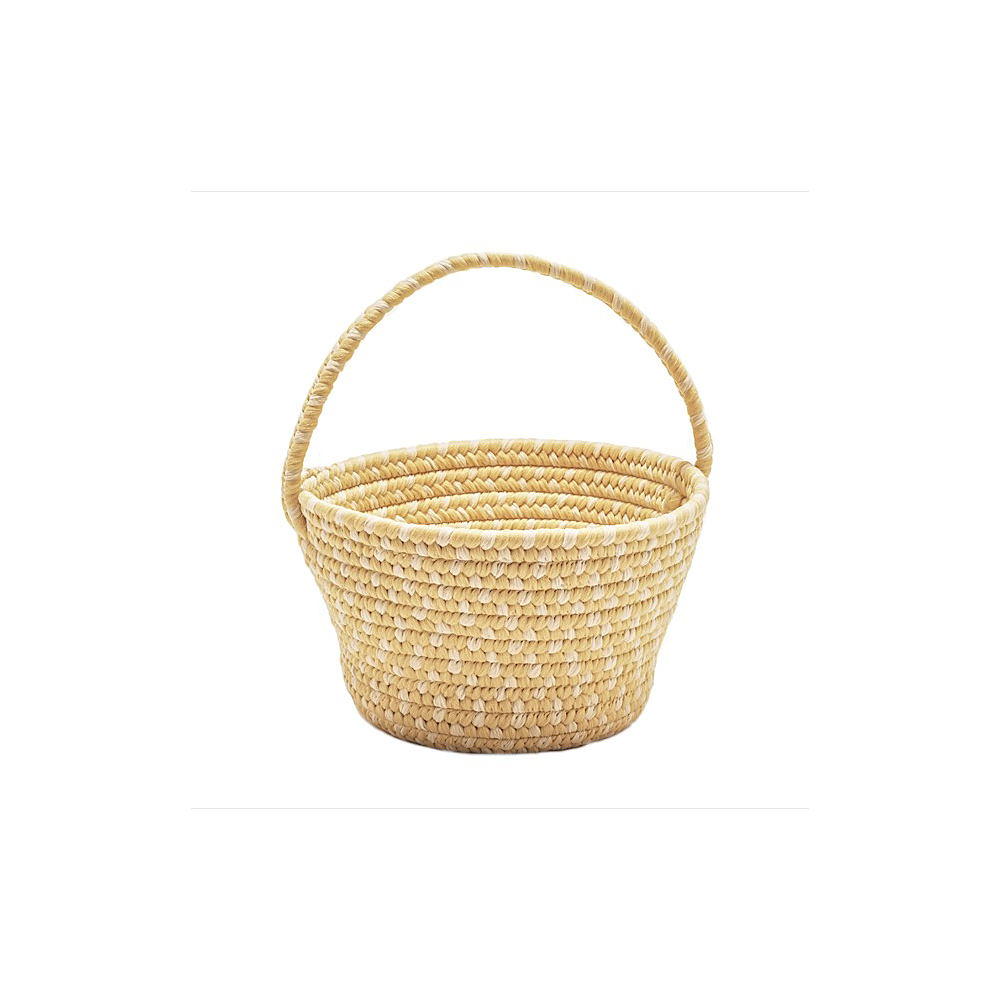 Colonial Mills Basket Easter Spring Mix Basket Yellow Round