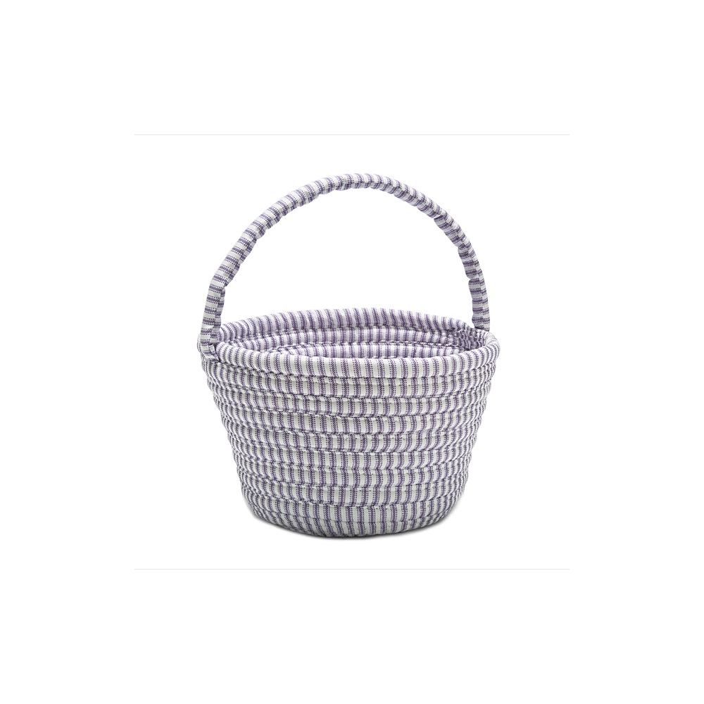 Colonial Mills Basket Easter Ticking Basket Purple Round