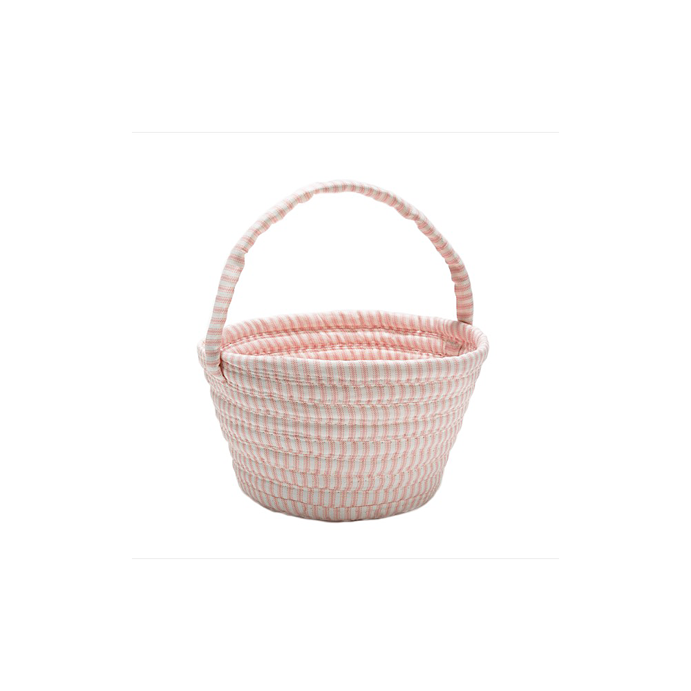 Colonial Mills Basket Easter Ticking Basket Pink Round