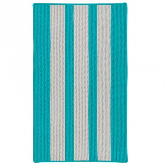 Colonial Mills Rug Everglades Vertical Stripe Turquoise Rectangle