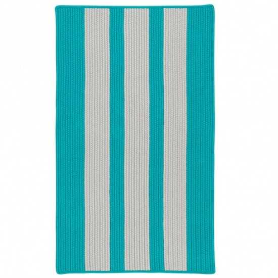 Colonial Mills Rug Everglades Vertical Stripe Turquoise Rectangle