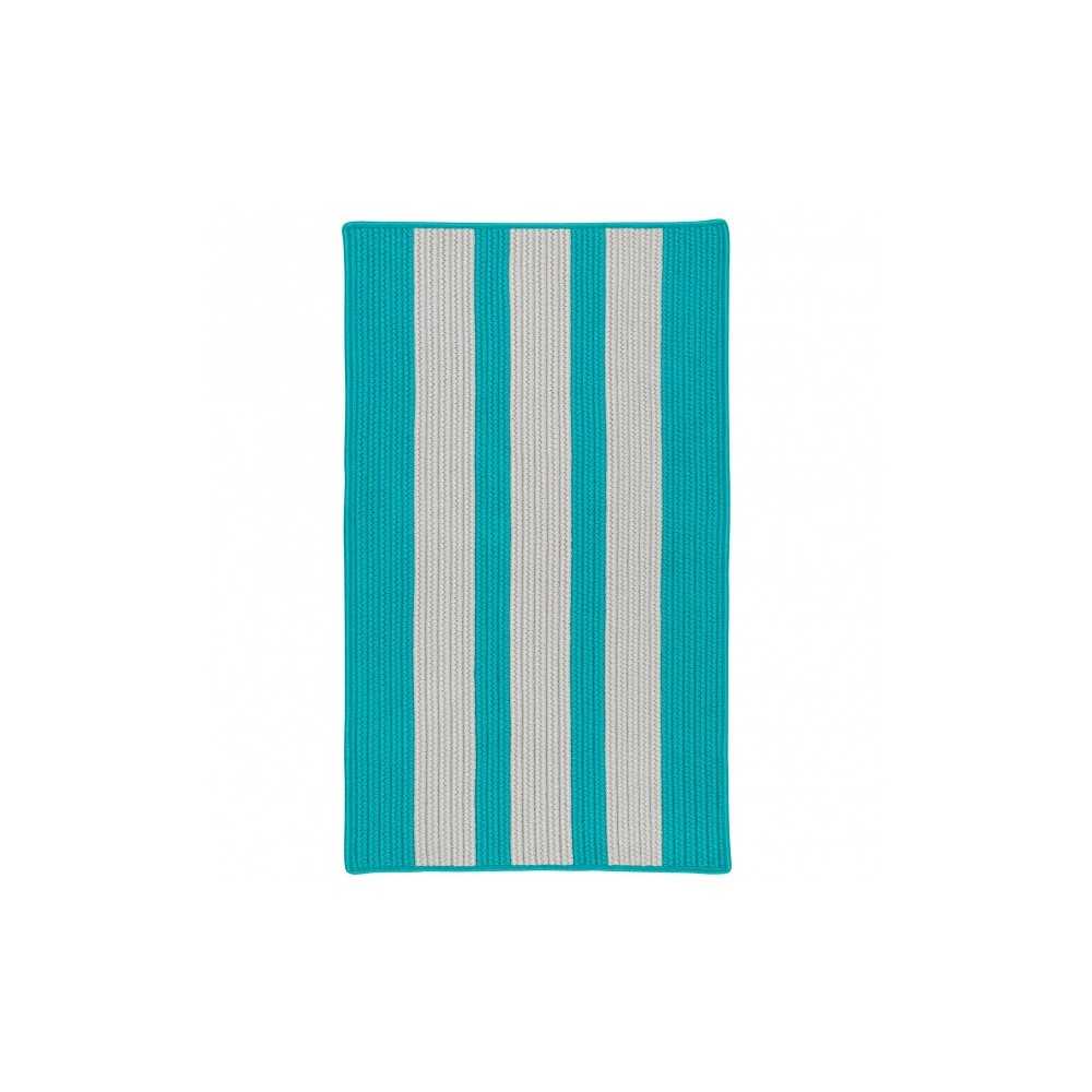 Colonial Mills Rug Everglades Vertical Stripe Turquoise Rectangle