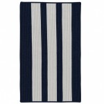 Colonial Mills Rug Everglades Vertical Stripe Navy Pier Rectangle