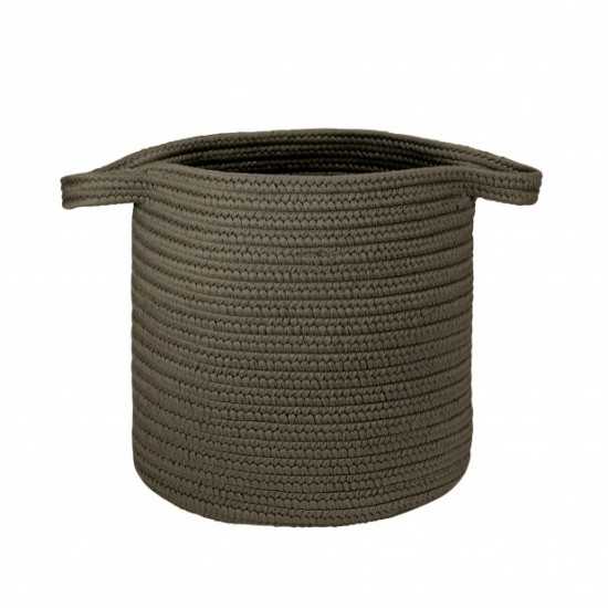 Colonial Mills Hamper Farm Braided Laundry Basket Charcoal Round