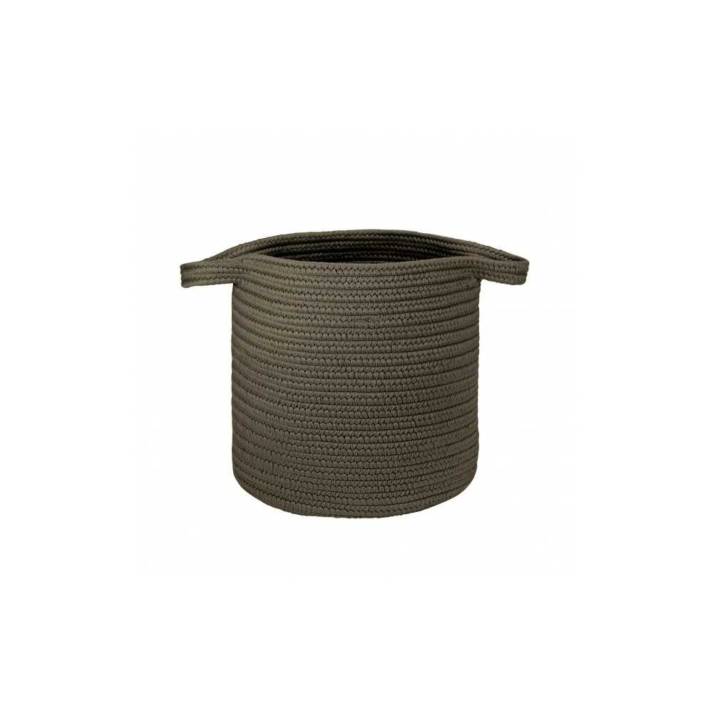 Colonial Mills Hamper Farm Braided Laundry Basket Charcoal Round