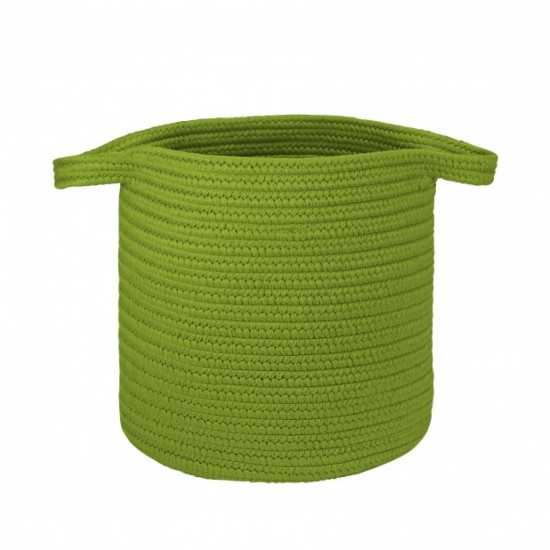 Colonial Mills Hamper Farm Braided Laundry Basket Neon Green Round