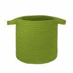 Colonial Mills Hamper Farm Braided Laundry Basket Neon Green Round