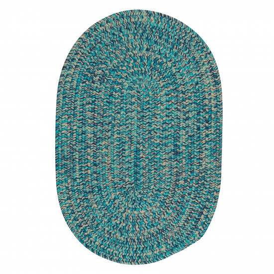 Colonial Mills Rug Flibustier Bright Turquoise Runner (Oval)