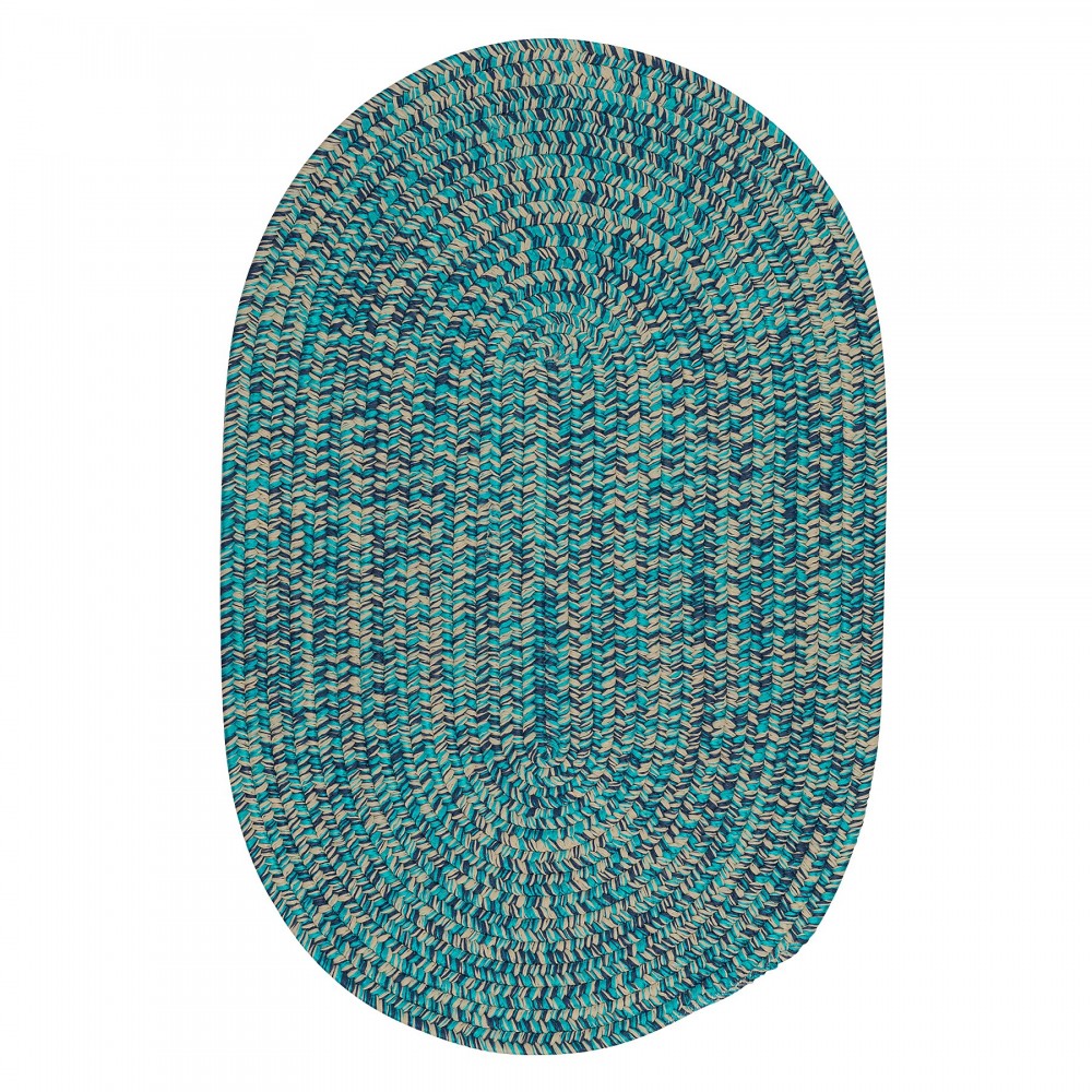 Colonial Mills Rug Flibustier Bright Turquoise Oval