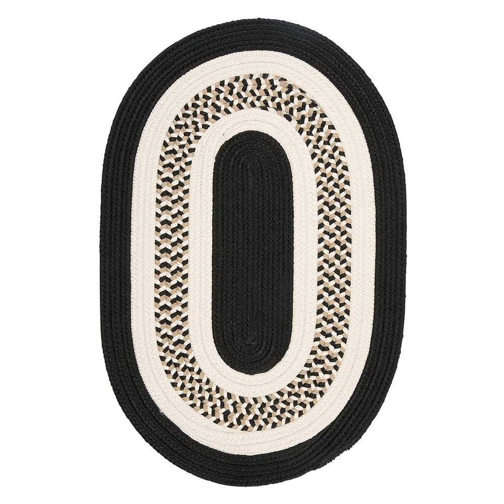 Colonial Mills Rug Flowers Bay Black Runner (Oval)