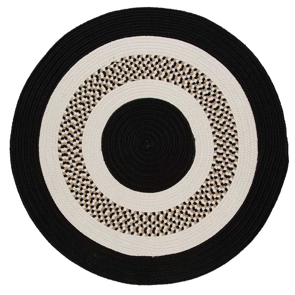 Colonial Mills Rug Flowers Bay Black Round