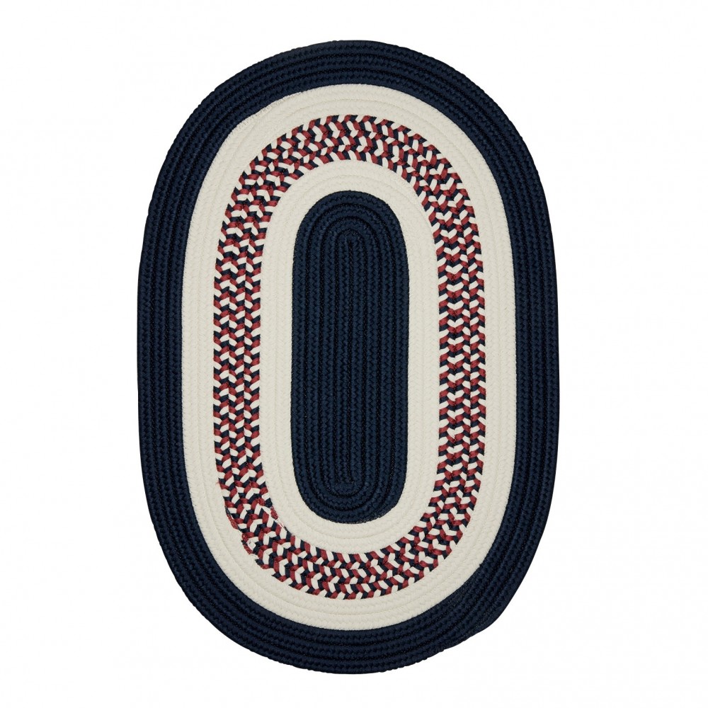 Colonial Mills Rug Flowers Bay Patriot Blue Runner (Oval)