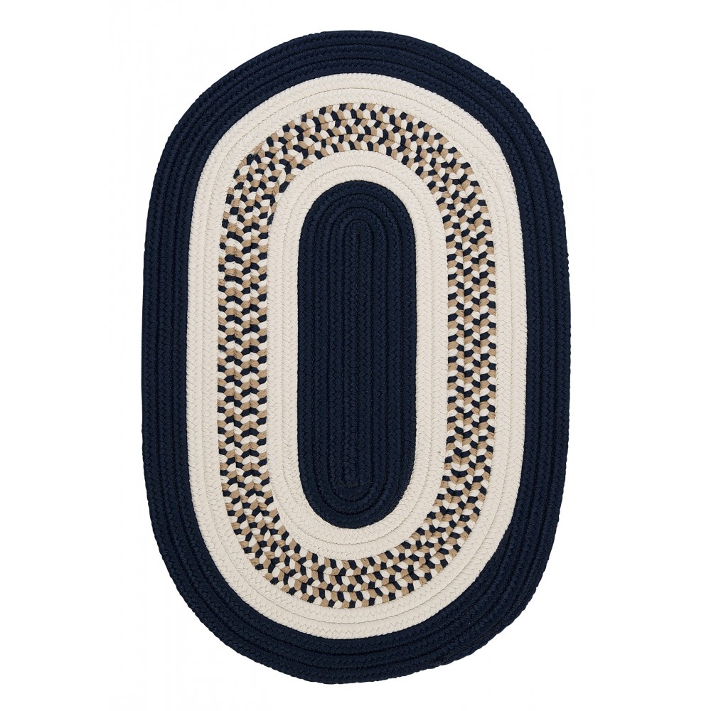 Colonial Mills Rug Flowers Bay Navy Runner (Oval)