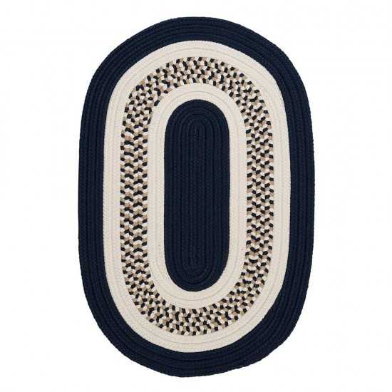 Colonial Mills Rug Flowers Bay Navy Runner (Oval)