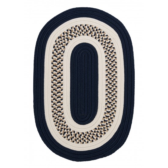 Colonial Mills Rug Flowers Bay Navy Runner (Oval)