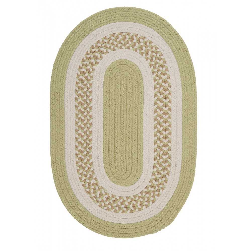 Colonial Mills Rug Flowers Bay Light Green Oval