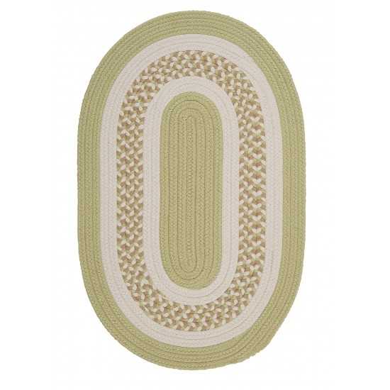 Colonial Mills Rug Flowers Bay Light Green Round