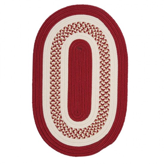 Colonial Mills Rug Flowers Bay Red Runner (Oval)