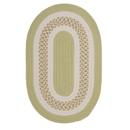 Colonial Mills Rug Flowers Bay Light Green Oval