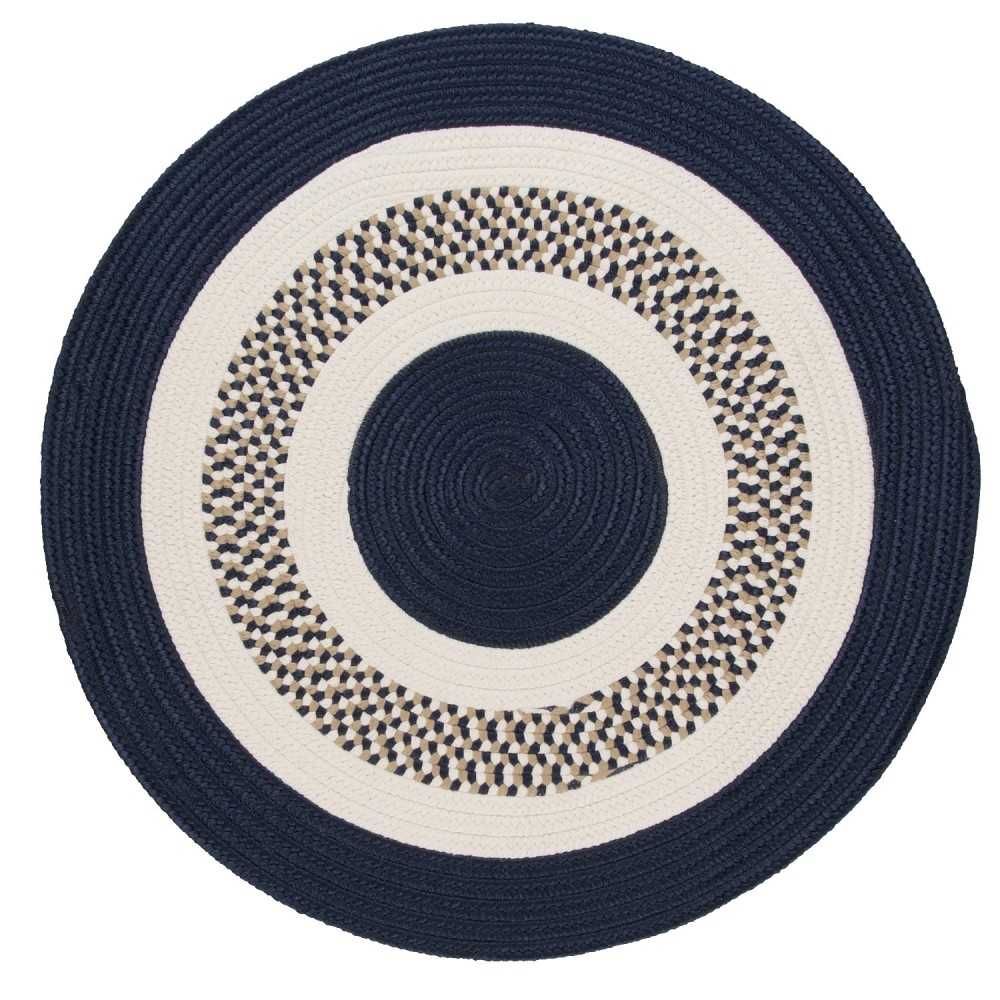 Colonial Mills Rug Flowers Bay Navy Round