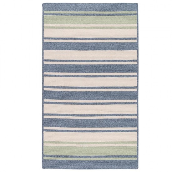 Colonial Mills Rug Frazada Stripe Light Blue/Mint Rectangle