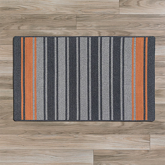 Colonial Mills Rug Frazada Stripe Charcoal /Orange Rectangle