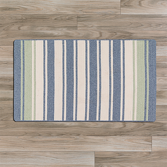 Colonial Mills Rug Frazada Stripe Light Blue/Mint Rectangle