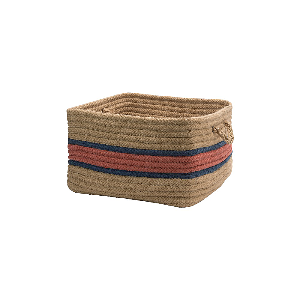 Colonial Mills Basket Garden Banded Square Basket Terracotta/ Jasmine Square