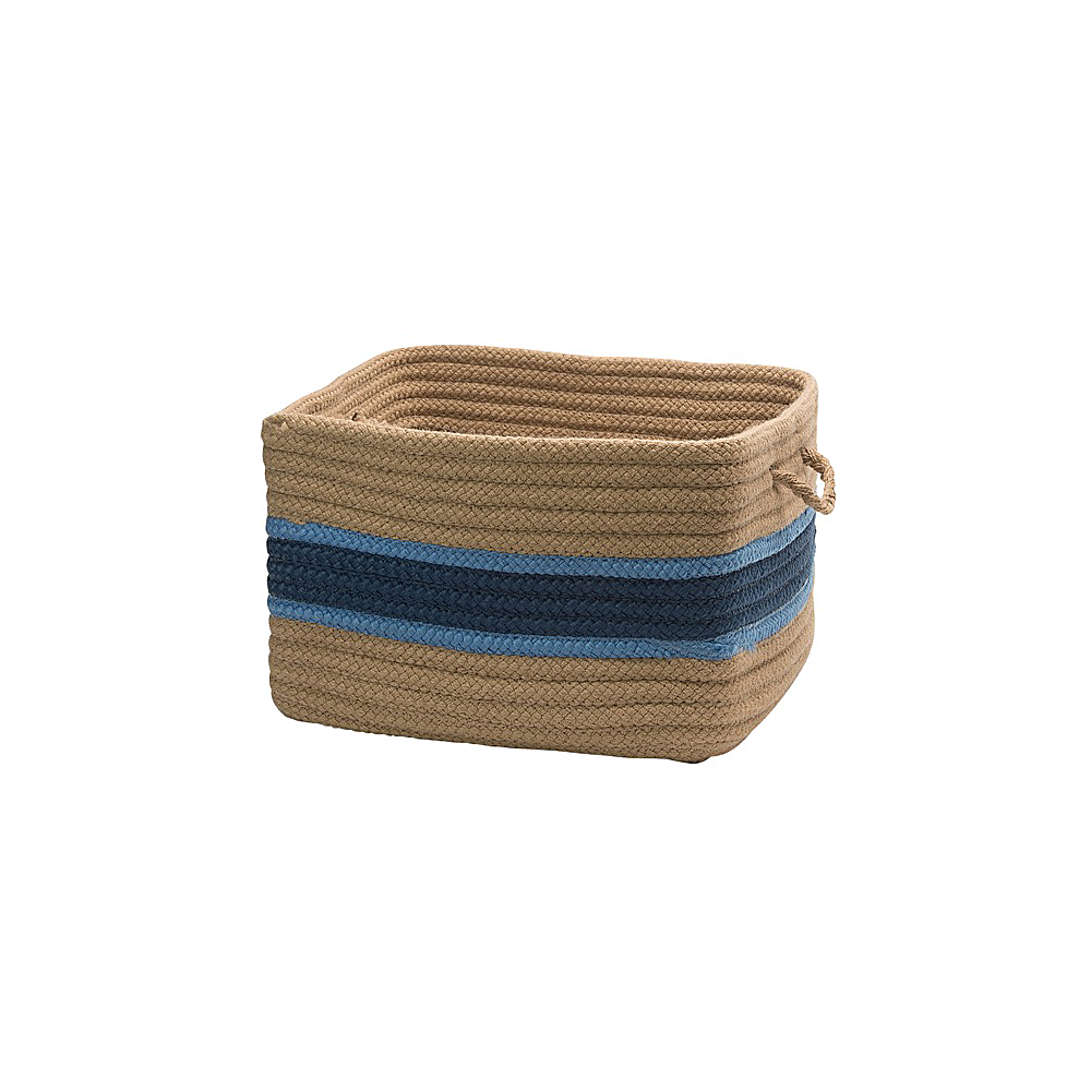 Colonial Mills Basket Garden Banded Square Basket Jasmine/ Blue Ice Square