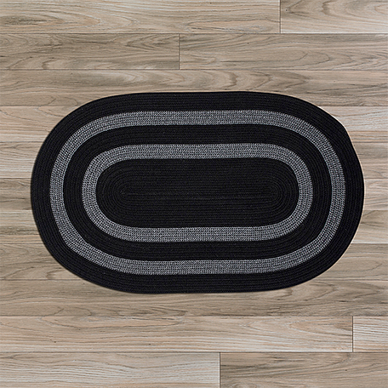 Colonial Mills Rug Graywood Black Oval