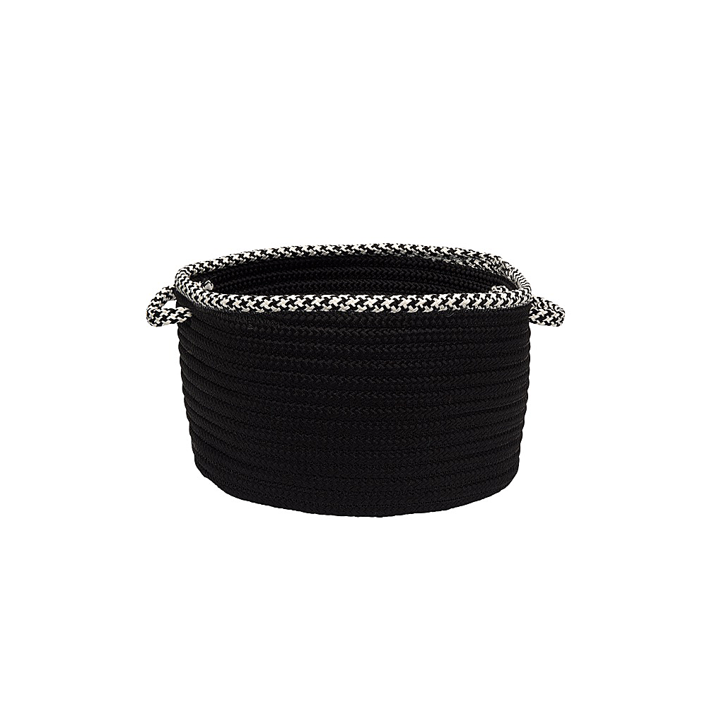 Colonial Mills Basket Houndstooth Bright Edge Basket Black Round