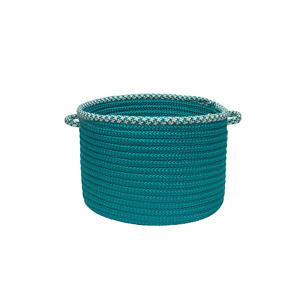 Colonial Mills Basket Houndstooth Bright Edge Basket Turquoise Round