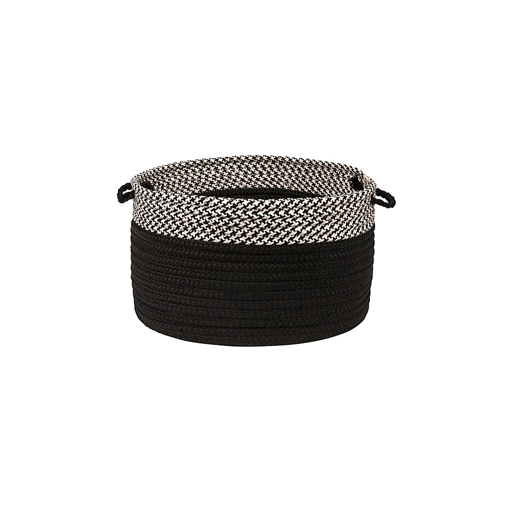 Colonial Mills Basket Houndstooth Dipped Basket Black Round