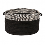 Colonial Mills Basket Houndstooth Dipped Basket Black Round