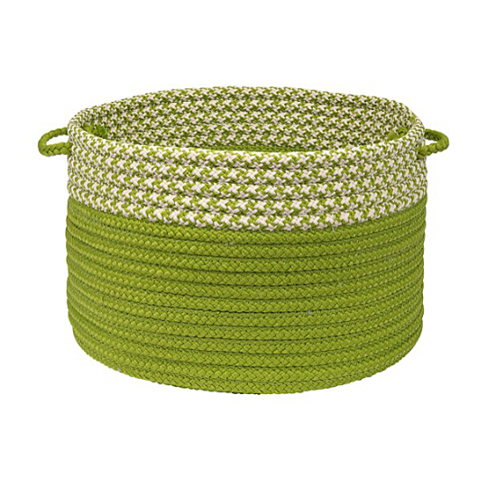 Colonial Mills Basket Houndstooth Dipped Basket Lime Round