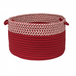 Colonial Mills Basket Houndstooth Dipped Basket Red Round