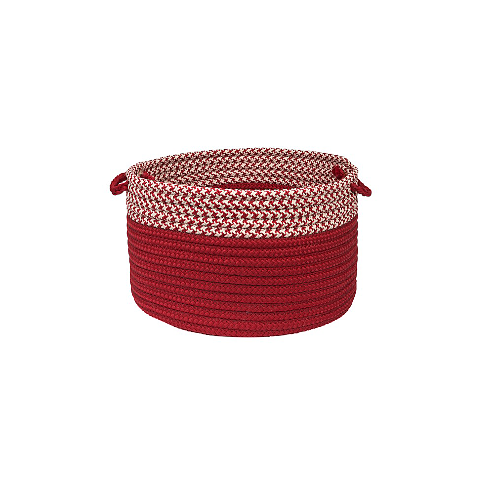 Colonial Mills Basket Houndstooth Dipped Basket Red Round