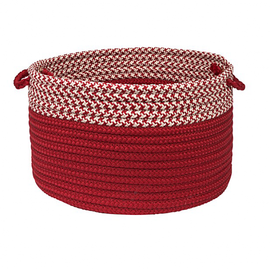 Colonial Mills Basket Houndstooth Dipped Basket Red Round