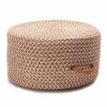 Colonial Mills Pouf Houndstooth Pouf Orange Round