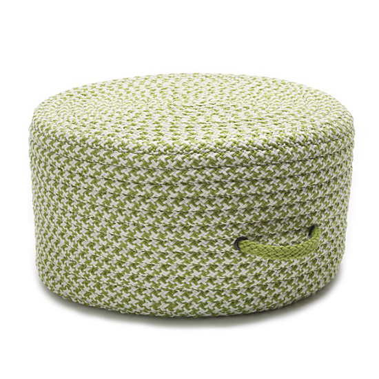 Colonial Mills Pouf Houndstooth Pouf Lime Round