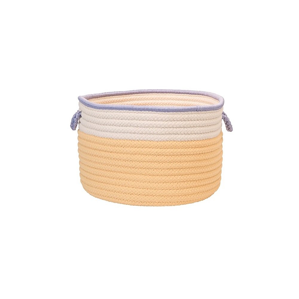 Colonial Mills Basket In The Band Storage Bins Yellow & Purple Round